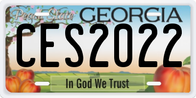 GA license plate CES2022