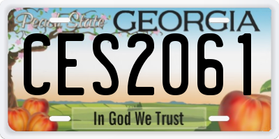 GA license plate CES2061