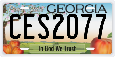 GA license plate CES2077