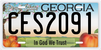 GA license plate CES2091