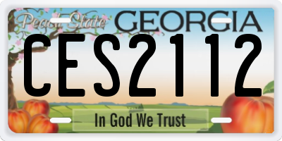 GA license plate CES2112