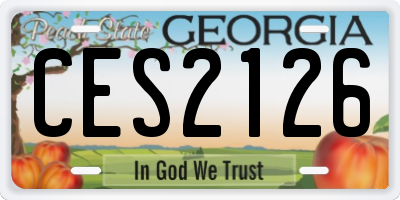 GA license plate CES2126