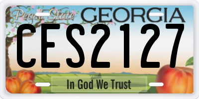 GA license plate CES2127