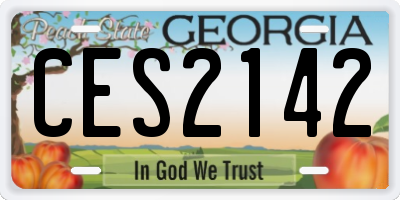 GA license plate CES2142