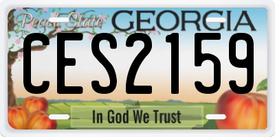 GA license plate CES2159