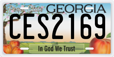 GA license plate CES2169