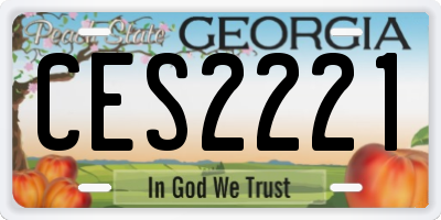 GA license plate CES2221