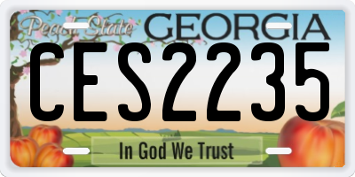 GA license plate CES2235