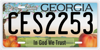 GA license plate CES2253