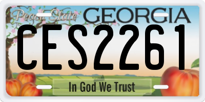 GA license plate CES2261