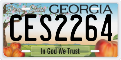 GA license plate CES2264