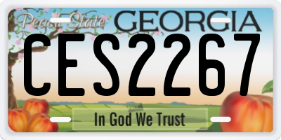 GA license plate CES2267