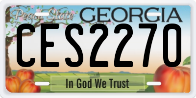GA license plate CES2270