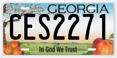 GA license plate CES2271