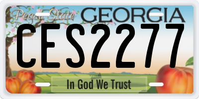 GA license plate CES2277