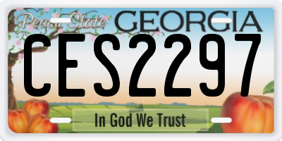 GA license plate CES2297