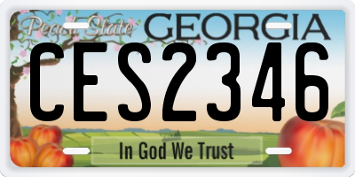 GA license plate CES2346