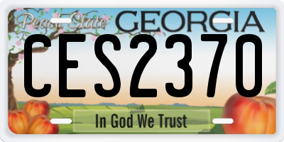 GA license plate CES2370