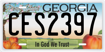 GA license plate CES2397