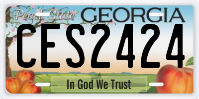 GA license plate CES2424