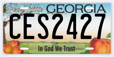 GA license plate CES2427