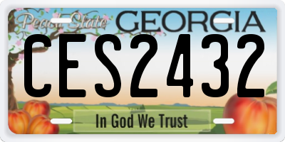 GA license plate CES2432