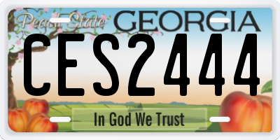 GA license plate CES2444
