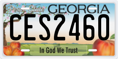 GA license plate CES2460