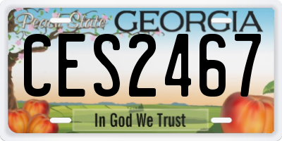 GA license plate CES2467
