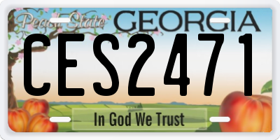 GA license plate CES2471