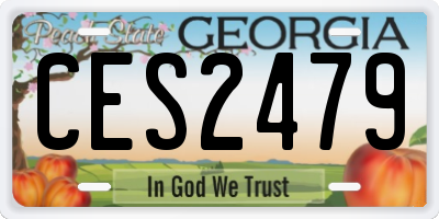 GA license plate CES2479