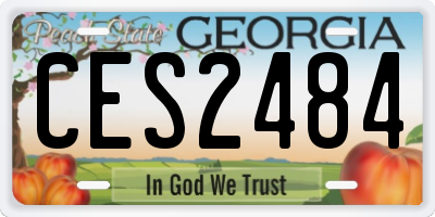 GA license plate CES2484