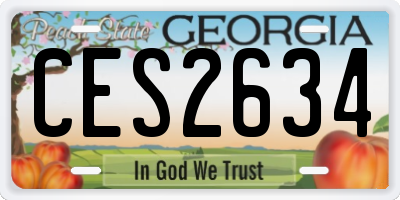 GA license plate CES2634