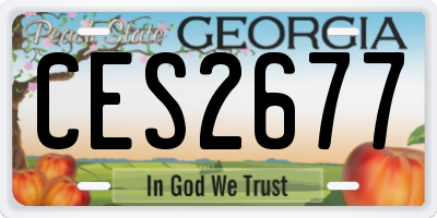 GA license plate CES2677