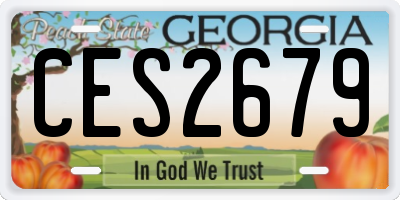 GA license plate CES2679