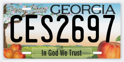GA license plate CES2697