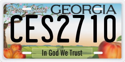 GA license plate CES2710