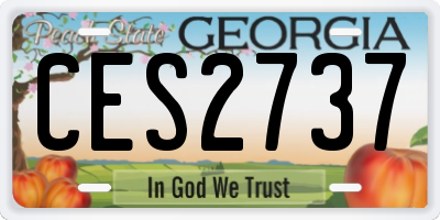 GA license plate CES2737