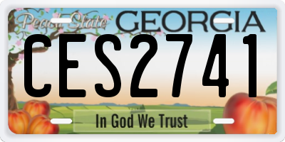 GA license plate CES2741