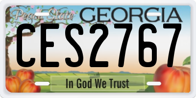 GA license plate CES2767