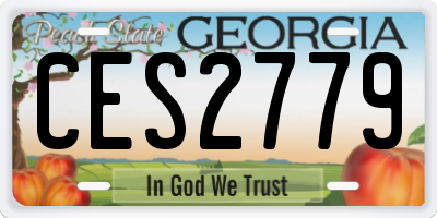 GA license plate CES2779
