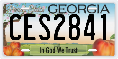 GA license plate CES2841
