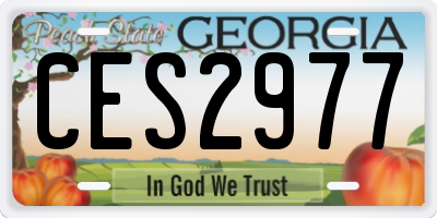 GA license plate CES2977