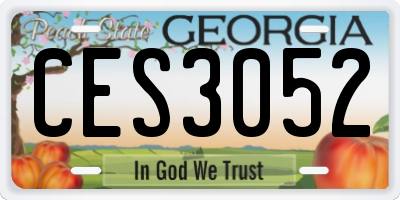 GA license plate CES3052