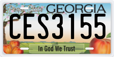 GA license plate CES3155