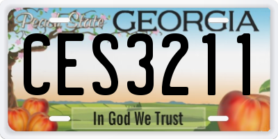 GA license plate CES3211