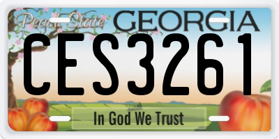 GA license plate CES3261