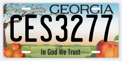 GA license plate CES3277