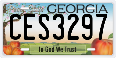 GA license plate CES3297