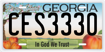 GA license plate CES3330
